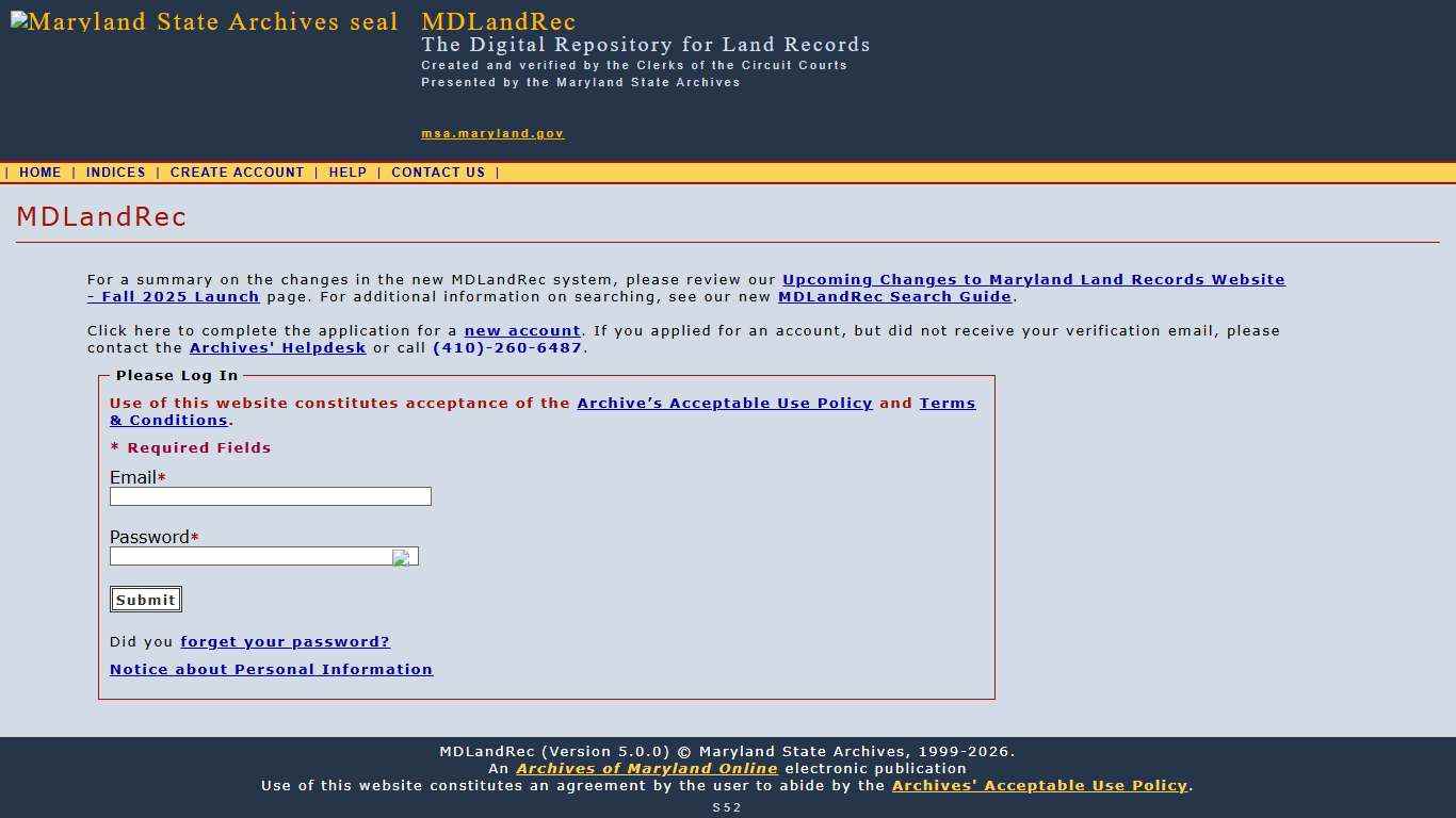 MDLandRec: Home Page